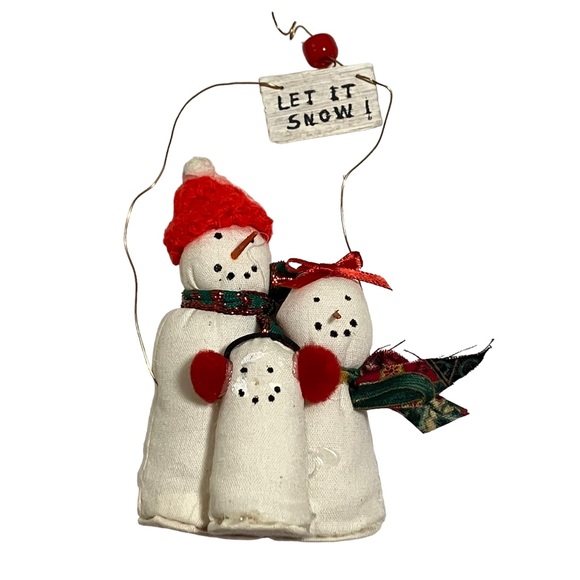 Vintage Snowman Family Christmas Ornament - Picture 1 of 6
